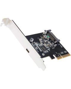 IO CREST USB-C 3.2 Gen 2x2 Type-C 20 Gbps PCI-e Gen 3 x4 Expansion Card SATA Powered ASMedia ASM3242