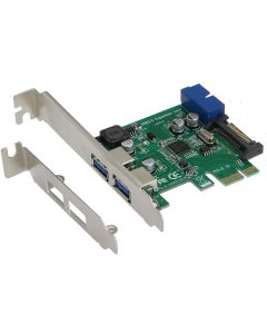 Sedna - PCI Express USB 3.0 4-Port Adapter (2E 2I (20 Pin Internal Port)) with Low Profile Bracket, NEC 720201 chipset (Built in Power Circuit)