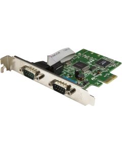 StarTech.com 2-Port PCI Express Serial Card with 16C1050 UART - RS232 Low Profile Serial Card - PCI Serial Card (PEX2S1050)