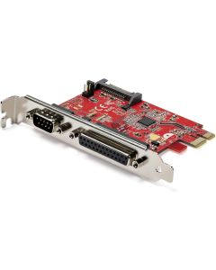 StarTech.com PCIe Card with Serial and Parallel Port - PCI Express Combo Adapter Card with 1x DB25 Parallel Port & 1x RS232 Serial Port - Expansion/Controller Card - PCIe Printer Card (PEX1S1P950)